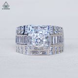  RMX182 6mm Nhẫn nam vuông viền baguette 