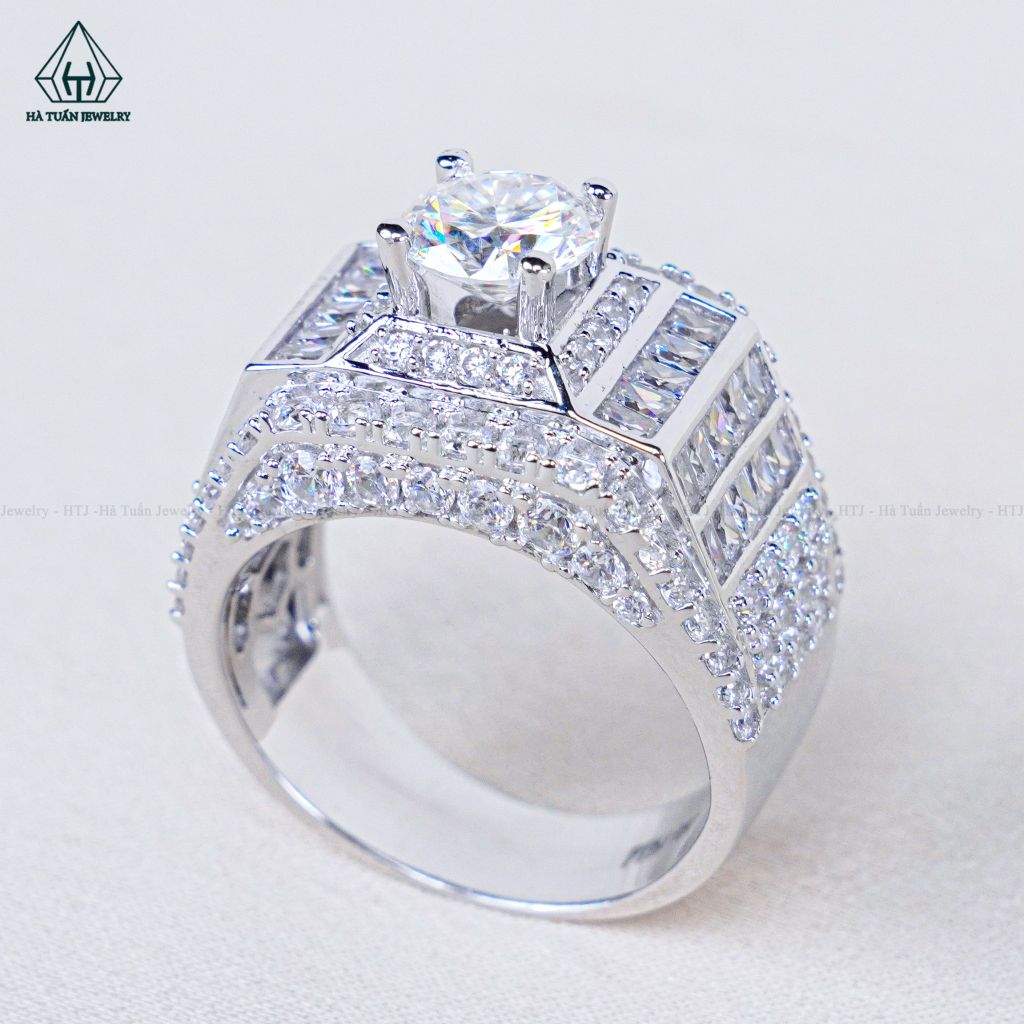 RMX181 7mm Nhẫn nam viền baguette