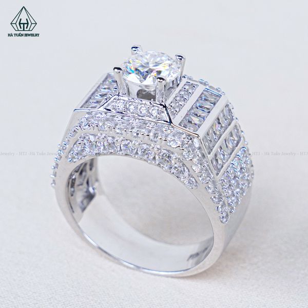  RMX181 7mm Nhẫn nam viền baguette 