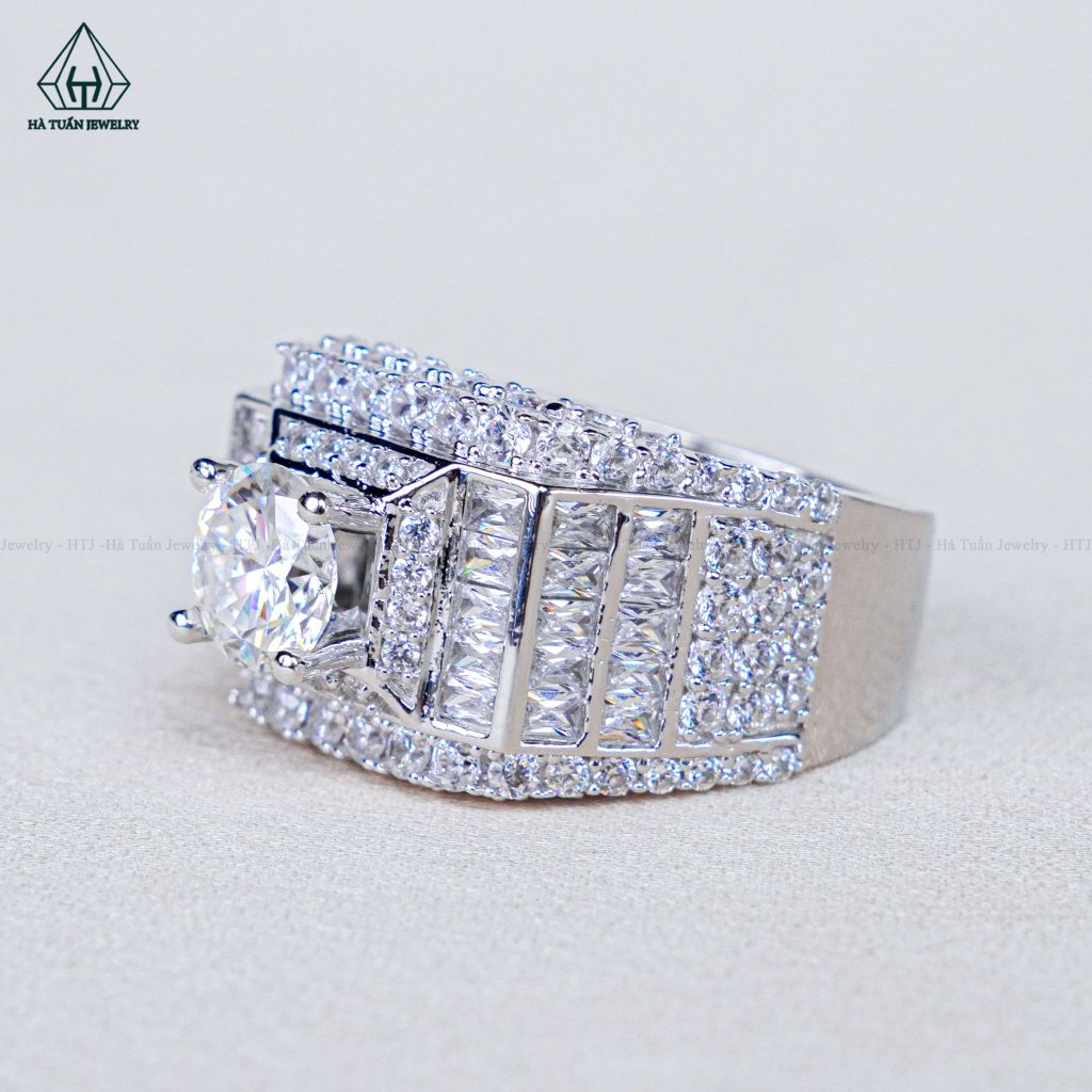RMX181 7mm Nhẫn nam viền baguette