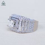  RMX181 7mm Nhẫn nam viền baguette 