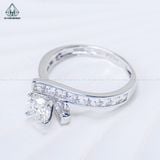  RX601 5.4mm Nhẫn nữ vành chéo princess chìm 