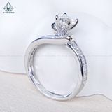  RX601 5.4mm Nhẫn nữ vành chéo princess chìm 