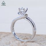  RX601 5.4mm Nhẫn nữ vành chéo princess chìm 