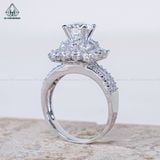  RX598 6.5mm Nhẫn nữ vuông đá 