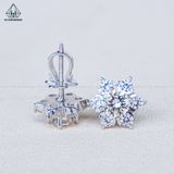  EX016 FULL MOIS 5mm Bông tai hoa 6 cánh (Không mã cạnh) 