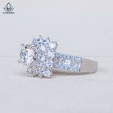  RX598 6.5mm Nhẫn nữ vuông đá 