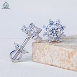  EX160 FULL MOIS 4mm bông tai hoa 8 cánh nhọn (Không mã cạnh) 