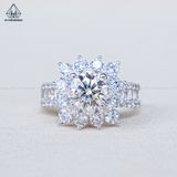  RX598 6.5mm Nhẫn nữ vuông đá 