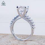  RX557 FULL MOIS 9mm Nhẫn nữ viền baguette 