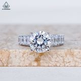  RX557 FULL MOIS 9mm Nhẫn nữ viền baguette 