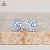  EX397 4mm Bông tai vuông 