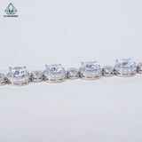  B056 Lắc tay halo tròn 7mm FULL CZ 