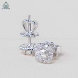  EX397 4mm Bông tai vuông 