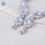  B056 Lắc tay halo tròn 7mm FULL CZ 