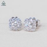  EX397 4mm Bông tai vuông 