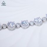  B056 Lắc tay halo tròn 7mm FULL CZ 