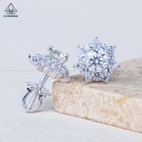  EX499 5mm Bông tai hoa đá 7 cánh nhọn 