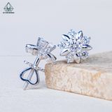  EX498 FULL MOIS 4.5mm Bông tai hoa 5 cánh 