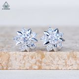  EX498 FULL MOIS 4.5mm Bông tai hoa 5 cánh 