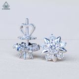  EX498 FULL MOIS 4.5mm Bông tai hoa 5 cánh 