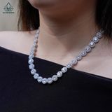  NCX084 6mm Dây chuyền halo full đá CZ 