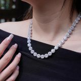  NCX084 6mm Dây chuyền halo full đá CZ 