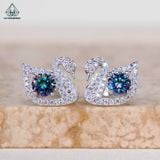  EX411 Bông thiên nga chủ MOIS 4mm Xanh Dương (không mã cạnh) 