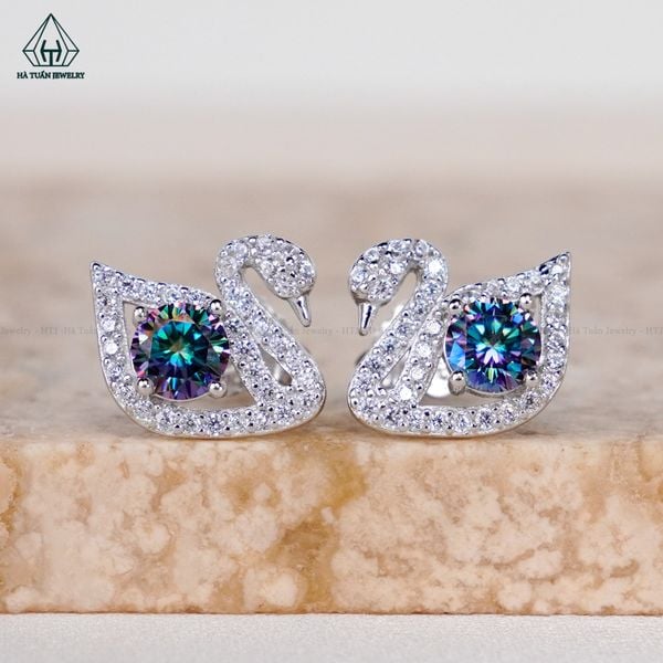  EX411 Bông thiên nga chủ MOIS 4mm Xanh Dương (không mã cạnh) 