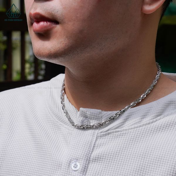  NCX038 6mm Dây chuyền vuông xoắn móc máy 