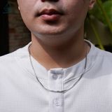  NCX194 3mm Dây chuyền hộp ZIGZAG 