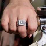  RMX186 7mm Nhẫn nam vuông đá 