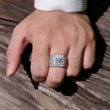  RMX179 6mm Nhẫn nam 5 hàng đá 