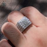  RMX179 6mm Nhẫn nam 5 hàng đá 