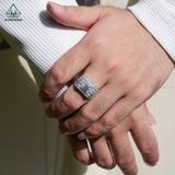  RMX179 6mm Nhẫn nam 5 hàng đá 