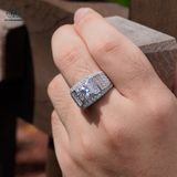  RMX181 7mm Nhẫn nam viền baguette 