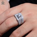  RMX183 6.5mm Nhẫn nam vuông baguette 