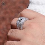  RMX183 6.5mm Nhẫn nam vuông baguette 