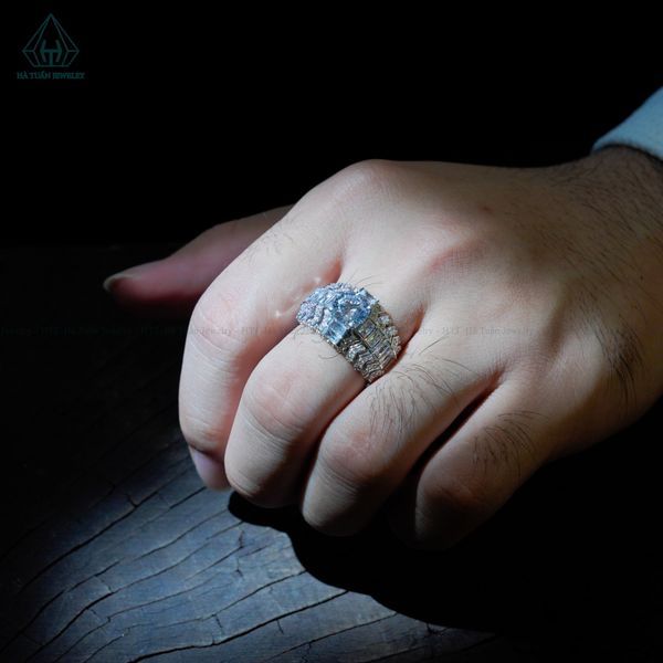  RMX184 8mm Nhẫn nam baguette 