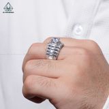  RMX184 8mm Nhẫn nam baguette 