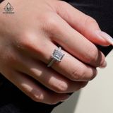  R990 7*9mm Nhẫn nữ Emerald full vành đá 