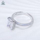  R990 7*9mm Nhẫn nữ Emerald full vành đá 