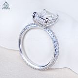  R990 7*9mm Nhẫn nữ Emerald full vành đá 