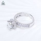  RX685 7mm Nhẫn nữ halo tròn 