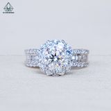  RX604 6mm Nhẫn nữ hoa đá 