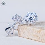  EX051 FULL MOIS 5mm Bông tai 6 cánh chữ v 