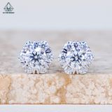  EX051 FULL MOIS 5mm Bông tai 6 cánh chữ v 