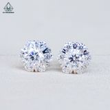  EX051 FULL MOIS 5mm Bông tai 6 cánh chữ v 