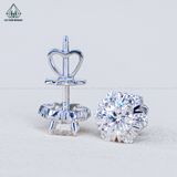  EX051 FULL MOIS 5mm Bông tai 6 cánh chữ v 