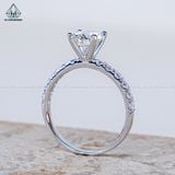  RX606 6.5mm Nhẫn nữ 4 chấu 